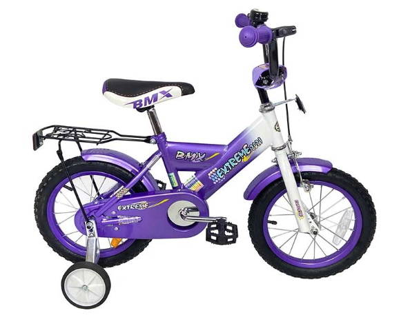 אופני ילדים BMX בגודל 16 אינצ’, האופניים מגיעות 86% מורכבות – צבע סגול